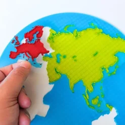 Puzle mapa del mundo planisferio translúcido - Sumando Momentos