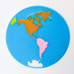 Puzle mapa del mundo planisferio translúcido - Sumando Momentos