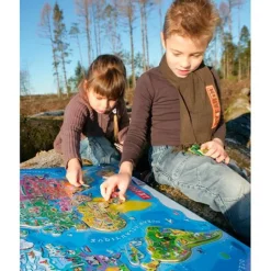 Puzle mapamundi magnético 92 piezas: regiones del mundo - Janod