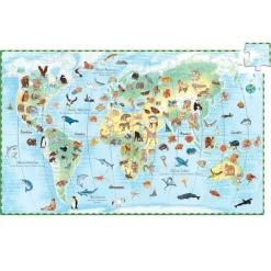 Puzle Observación 100 piezas Animales del mundo - Djeco