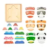 Puzles de madera combinables animales (6) - Kidoki Kikkerland