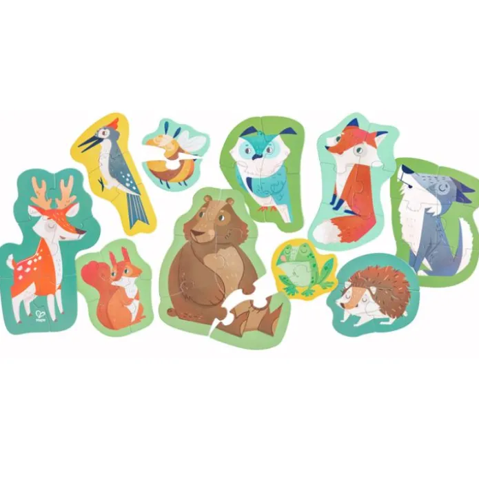 Puzles evolutivos Animales del bosque (10) - Hape