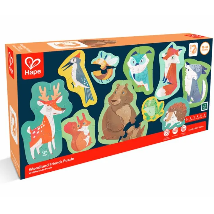 Puzles evolutivos Animales del bosque (10) - Hape
