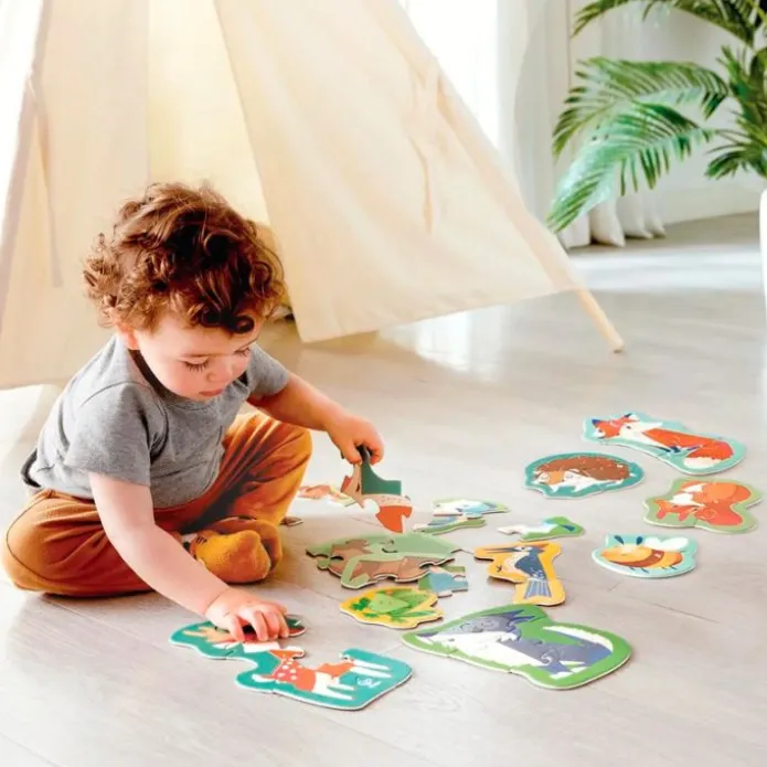 Puzles evolutivos Animales del bosque (10) - Hape