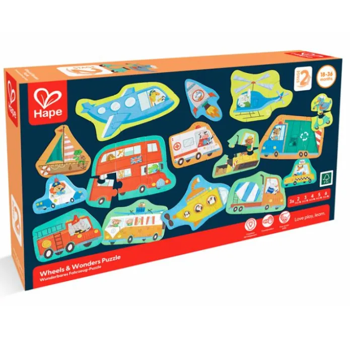 Puzles evolutivos Medios de transporte (15) - Hape