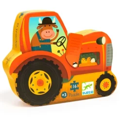 Puzle silueta Tractor 16 piezas - Djeco