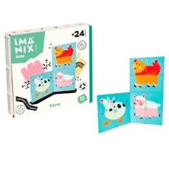 Puzles magnéticos animales de la granja Imanix Baby 12 piezas - Braintoys