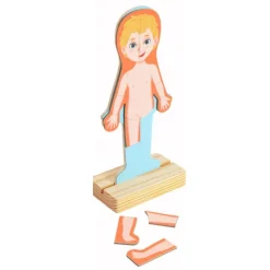 Puzles magnéticos cuerpo humano con soporte y tarjetas - Hape
