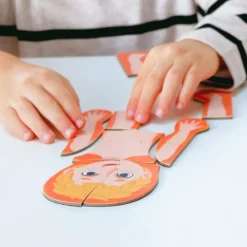 Puzles magnéticos cuerpo humano con soporte y tarjetas - Hape