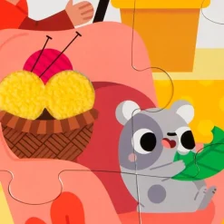 Puzle táctil con texturas Animales domésticos 20 piezas - Janod