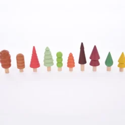 Árboles de madera de colores (10) - TickiT
