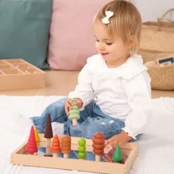 Árboles de madera de colores (10) - TickiT