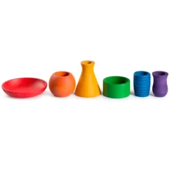 Recipientes de madera de colores Pots (6) - Grapat