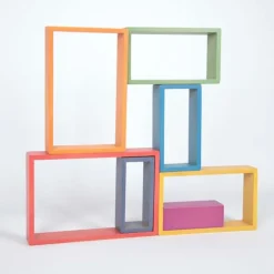 Rectángulos de madera de colores (7)- TickiT
