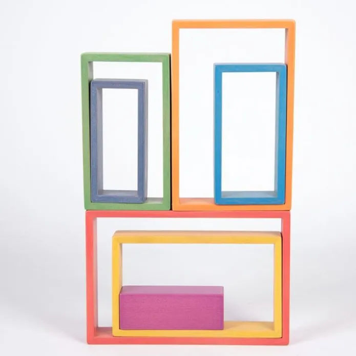 Rectángulos de madera de colores (7)- TickiT
