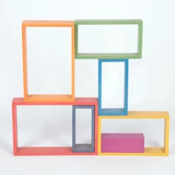 Rectángulos de madera de colores (7)- TickiT