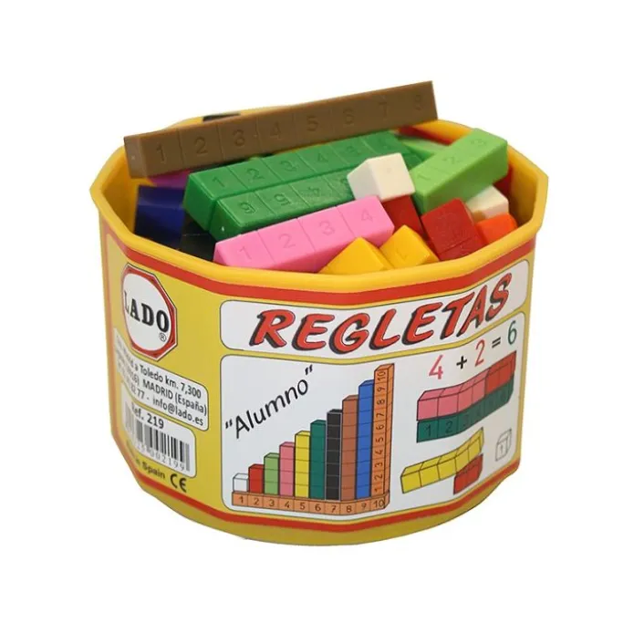 Regletas cuisenaire fraccionadas (52) - LADO