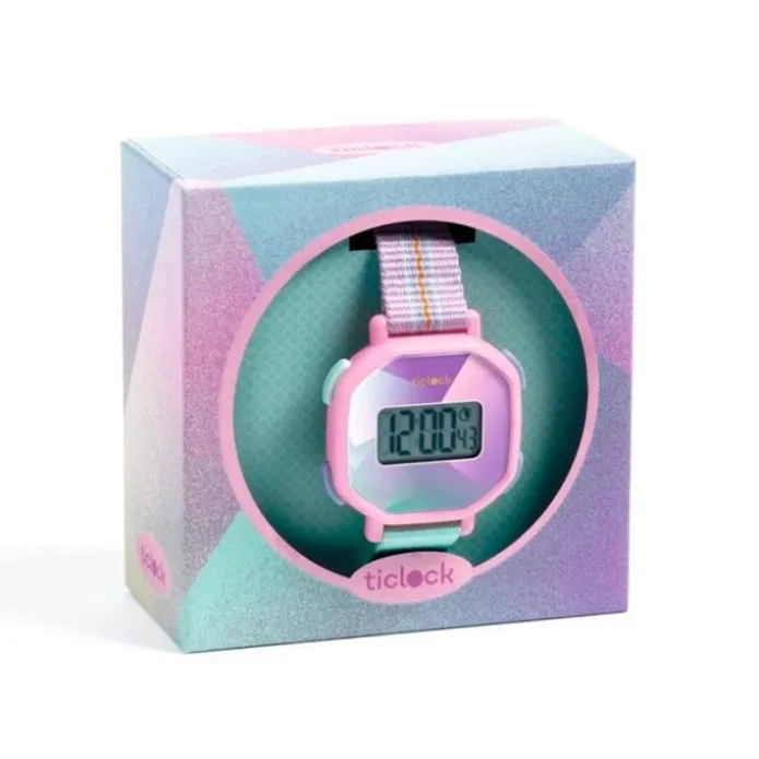 Reloj digital Ticlock Purple Prisma - Djeco