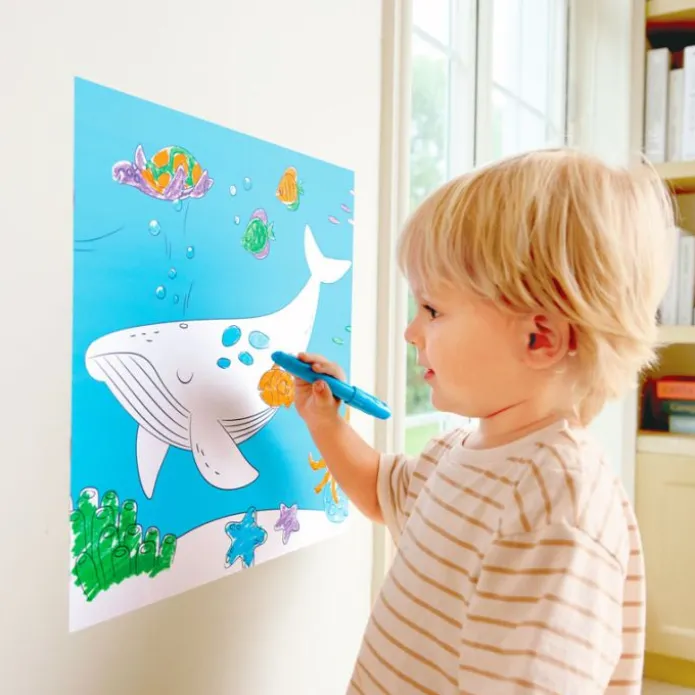 Rollo de papel para colorear 5 metros Océano - Hape
