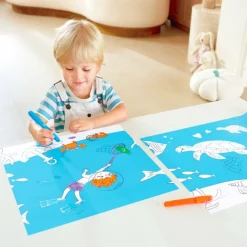 Rollo de papel para colorear 5 metros Océano - Hape