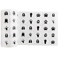 Rollo de 900 pegatinas Gomets Huellas animales - Apli