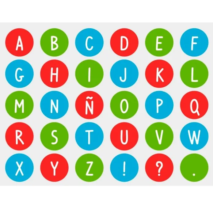 Rollo de 900 pegatinas Gomets Letras mayúsculas - Apli