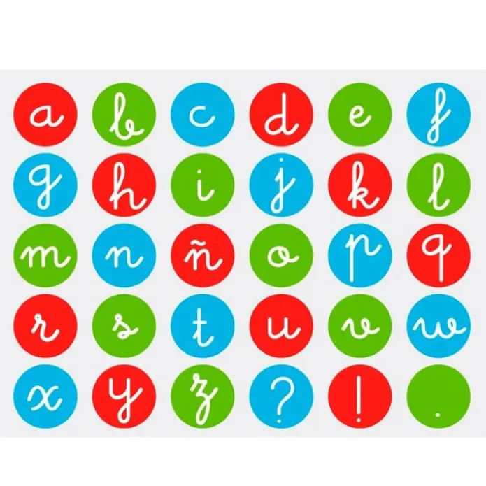 Rollo de 900 pegatinas Gomets Letras minúsculas - Apli