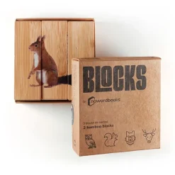 Rompecabezas 3 bloques de madera Animales del bosque - Nowordbooks