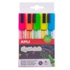 Rotuladores de tiza líquida borrable colores flúor (5) - Apli