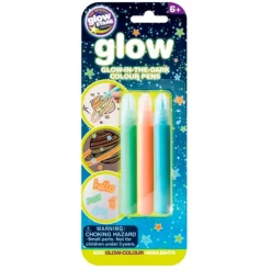 Rotuladores verde, naranja y azul que brillan en la oscuridad Glow - Brainstorm