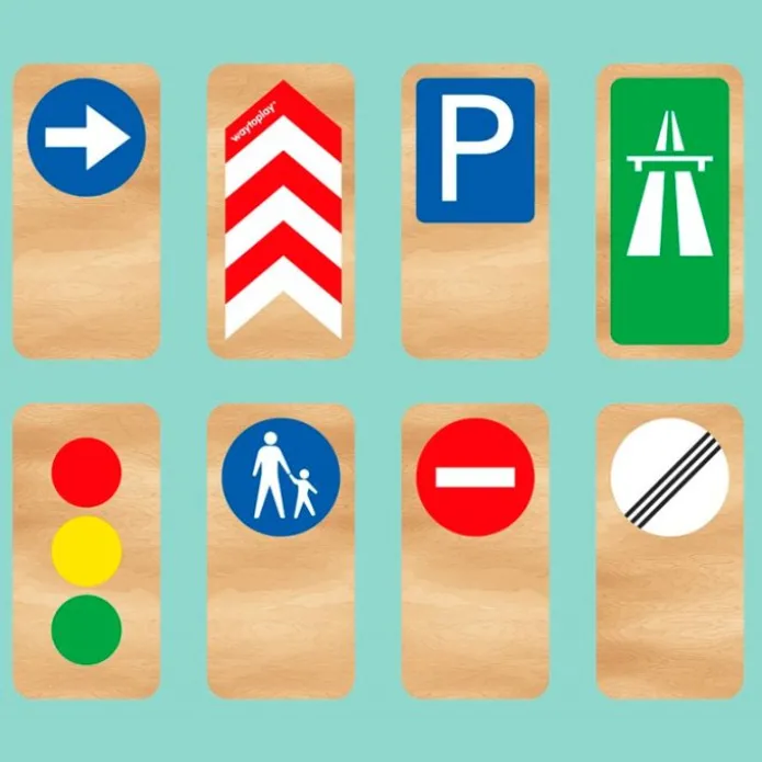Señales de tráfico de madera (8) - Waytoplay