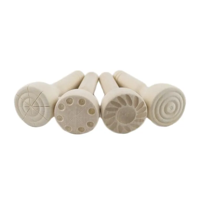 Sellos de madera con relieve para plastilina y arena (4) - Deukaliptus