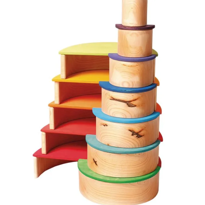 Semicírculos de madera colores arcoíris (11) - Grimm's