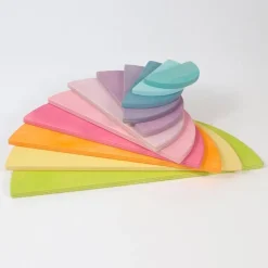 Semicírculos de madera colores pastel (11) - Grimm's