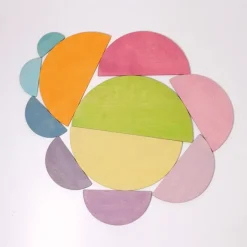 Semicírculos de madera colores pastel (11) - Grimm's