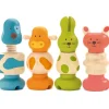 Set 4 animales de madera atornillados - Djeco