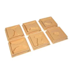 Set 10 bandejas con accidentes geográficos - Montessori