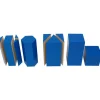 Set 5 bloques de madera azules divididos - Montessori