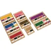 Set 8 cajas de madera de haya gramaticales inglés - Montessori