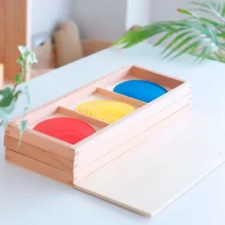 Set 3 cajas de madera para geometría ornamental - Montessori