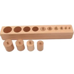 Set 40 cilindros con botón Premium madera de haya - Montessori
