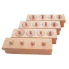 Set 16 cilindros con botón Premium madera de haya - Montessori