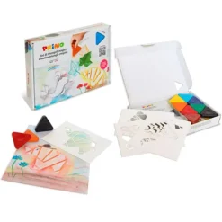 Set de 8 ceras triangulares ergonómicas y 6 plantillas - Primo