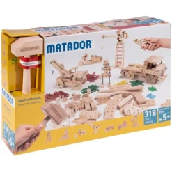 Set de construcción de madera Explorer 318 piezas - Matador