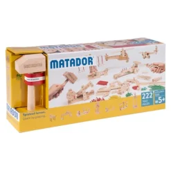 Set de construcción de madera Explorer 222 piezas - Matador