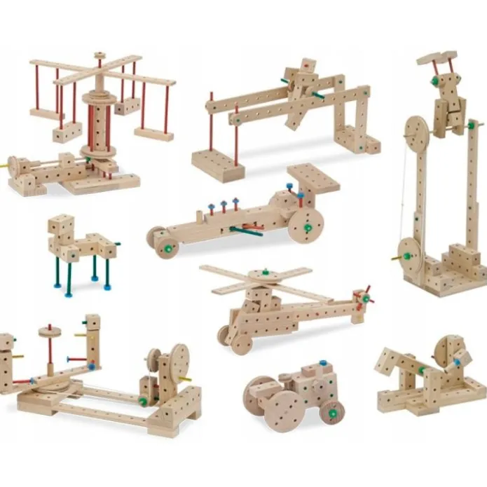 Set de construcción de madera Explorer 222 piezas - Matador