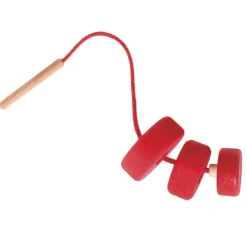 Set de 18 círculos de madera de colores para coser - Grimm's