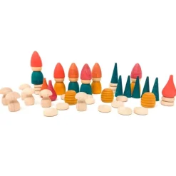 Set de muñecos Nins® Tomten y formas de madera - Grapat