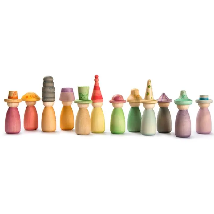 Set de muñecos y sombreros de madera Fancy Nins® - Grapat