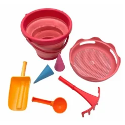 Set de playa compacto coral con 7 piezas - CompacToys